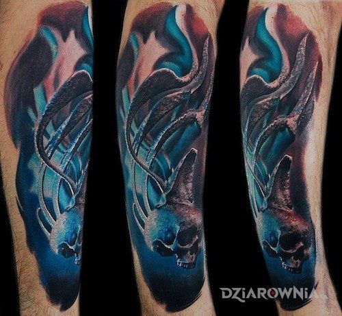 Tatuaż czaszka 3d - czaszki