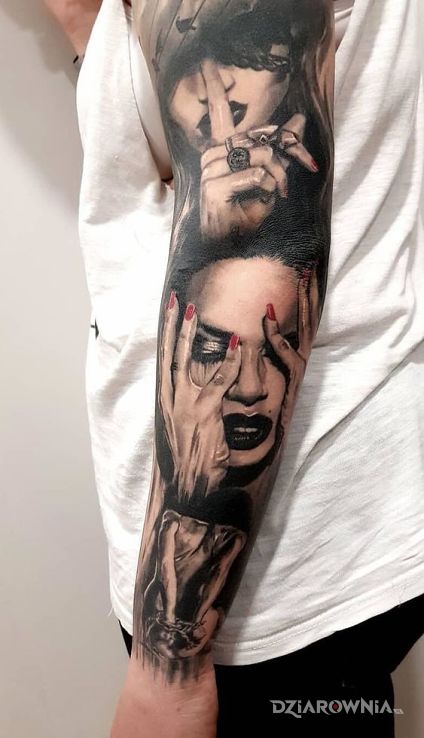 Tatuaż milczenie - realistyczne