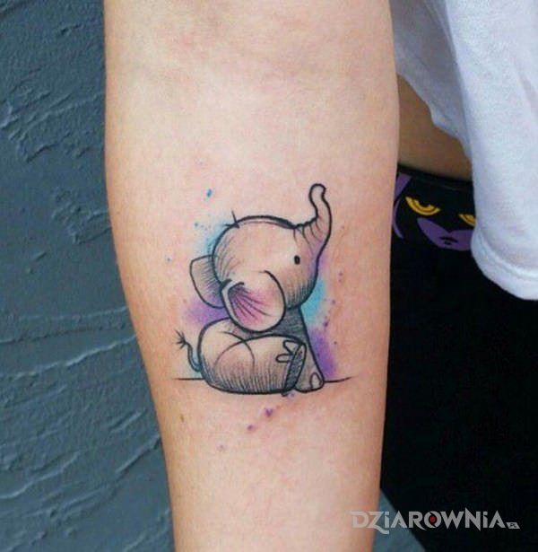 Tatuaż małe bobo - kolorowe