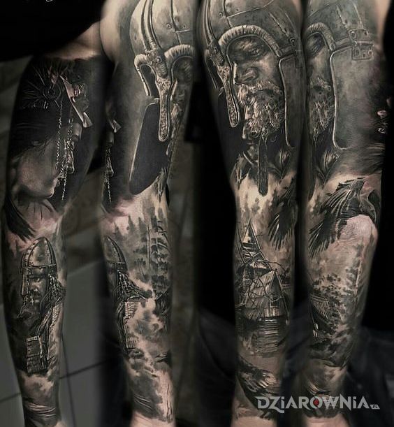 Tatuaż rycerz - 3D