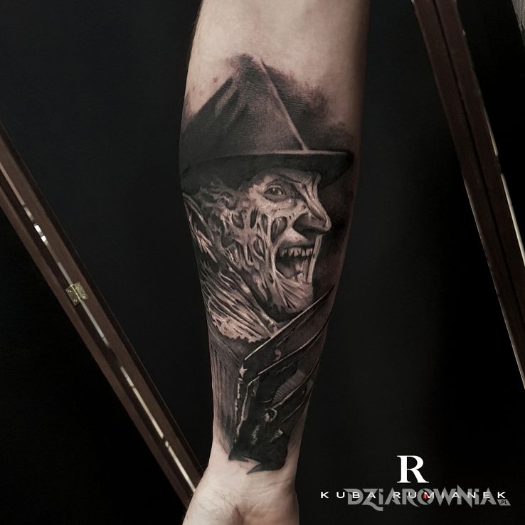 Tatuaż freddy krueger - twarze