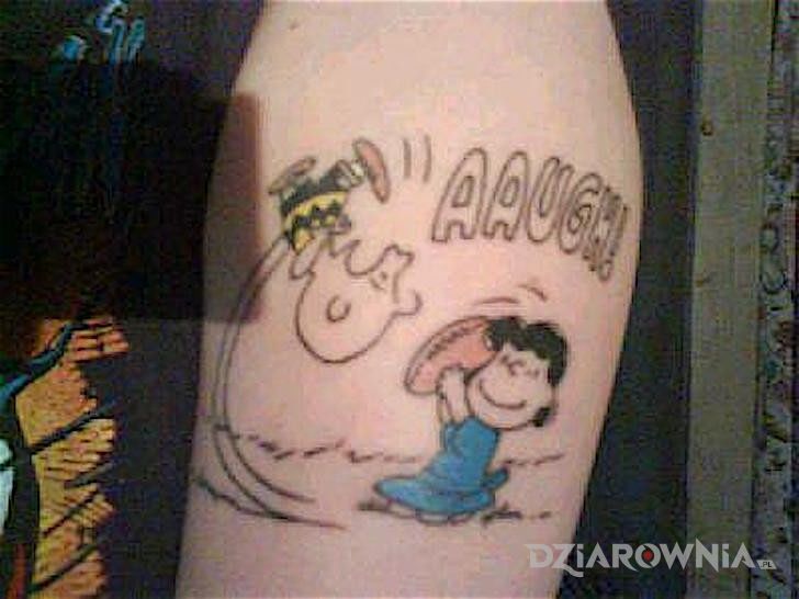 Tatuaż lucy i charlie - postacie