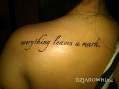Tatuaż ślad - napisy