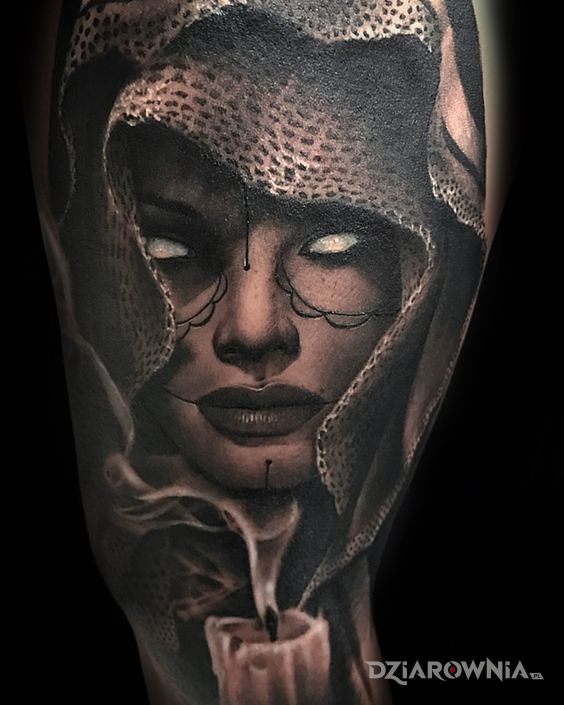 Tatuaż brak oczu - 3D