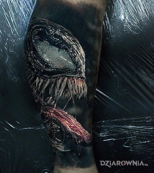 Tatuaż venom - kolorowe