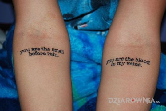 Tatuaż rymowanka - napisy