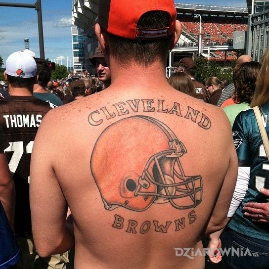 Tatuaż cleveland browns - pozostałe