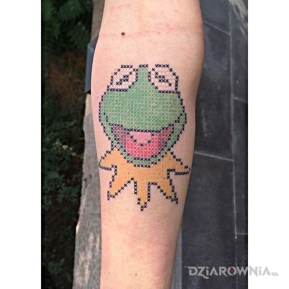 Tatuaż kermit - postacie