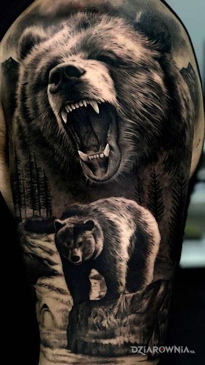 Tatuaż misiek - realistyczne
