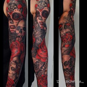 Santa Muerte czerwone