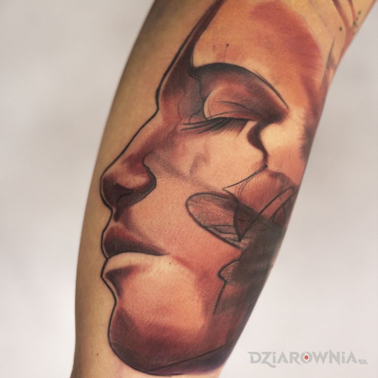 Tatuaż twarz kobiety - twarze