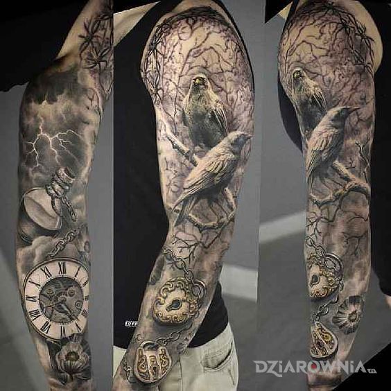 Tatuaż wspaniały rękaw - 3D