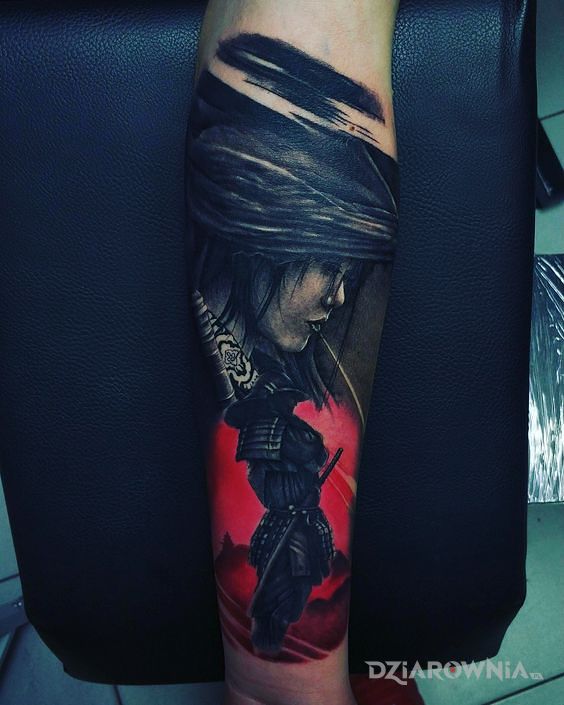 Tatuaż samurai - twarze