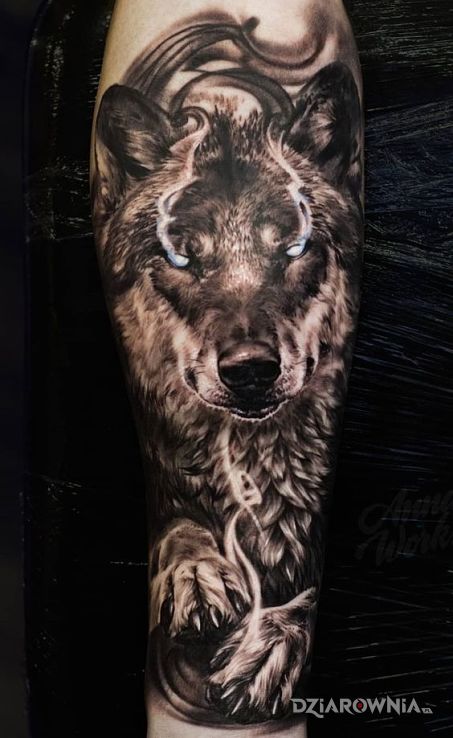 Tatuaż magiczny wilk - zwierzęta