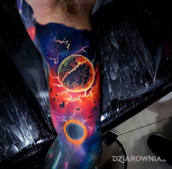 Tatuaż kosmiczne tattoo - 3D