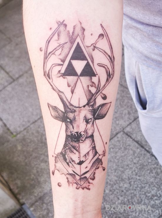 Tatuaż jeleń - zwierzęta