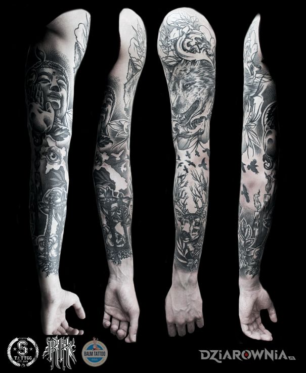 Tatuaż miejsca na świecie - dotwork