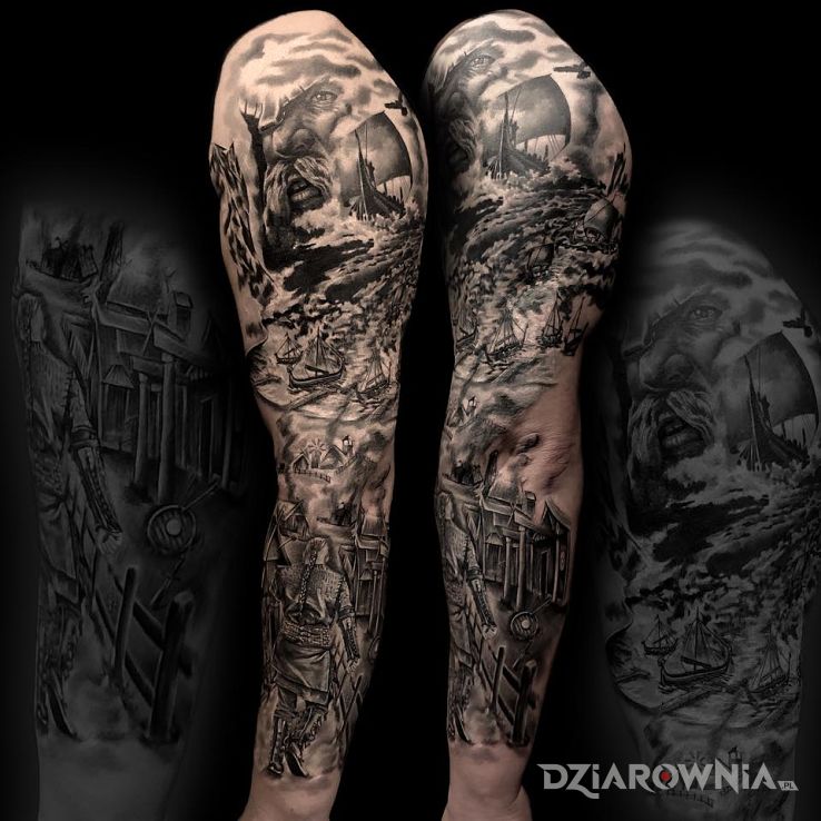 Tatuaż viking - postacie