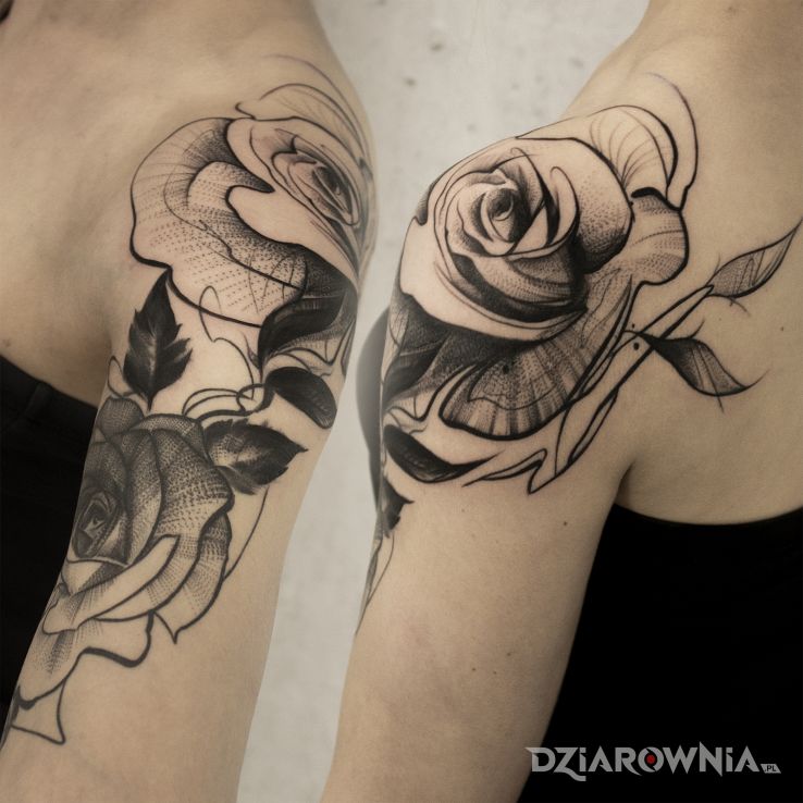 Tatuaż rose tattoo - anatomiczne