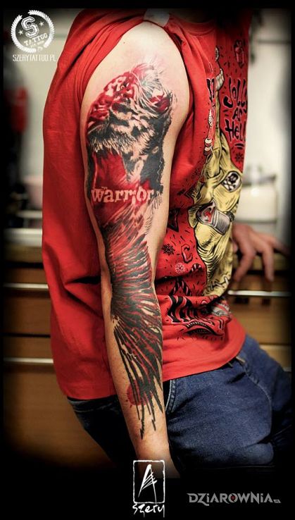 Tatuaż wojownik - rękawy