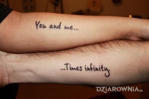 Tatuaż you and me timies infinity - miłosne