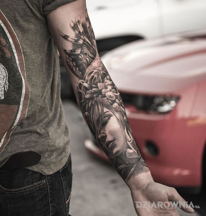 Tatuaż twarzyczka - realistyczne