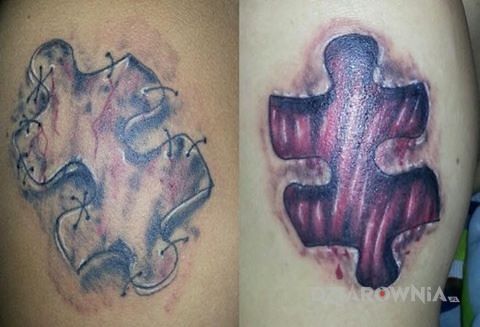 Tatuaż brakujący element - miłosne