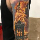 Kościół w płomieniach